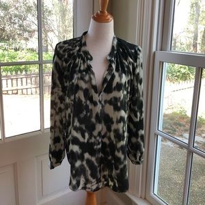 Olivaceous sz M deep v-neck blouse